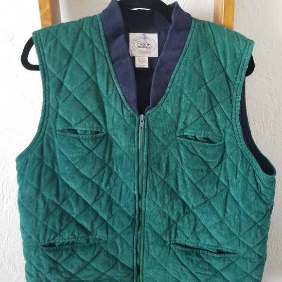Erika Classics Plaid Shirt and Corduroy Vest M/L - Picture 8 of 10